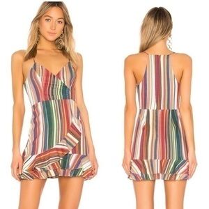 Parker Jay Sweetheart Sleeveless Striped Linen Dress Multicolor Size 4‎